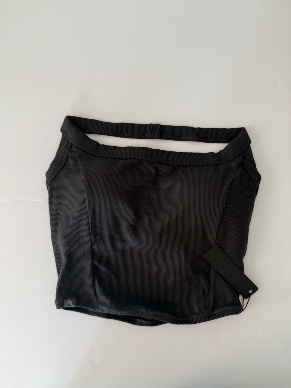 Oner Mellow Rib Halter N Mid Vest w Built in Bra Shelf
